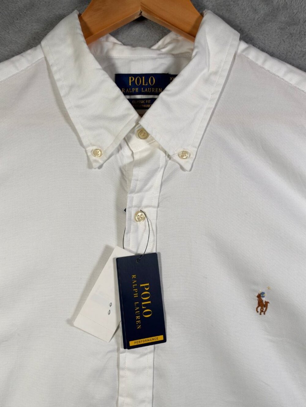 Polo Ralph Lauren Shirt Mens XXL White Classic Fit Stretch Performance $130
